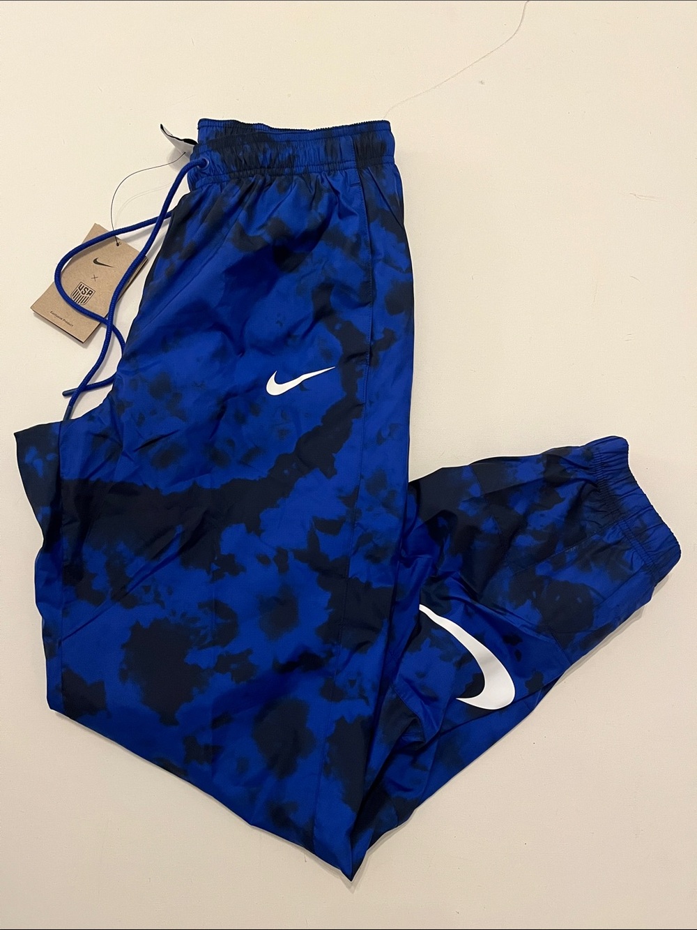 Nike Joggers Womens S USA Water Repellent Ripstop Blue Print soccer NWT $105